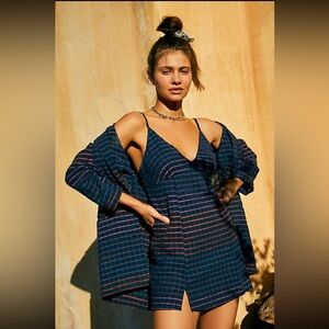 Free People Better‎ Together Navy Blazer Jacket and Dress Set